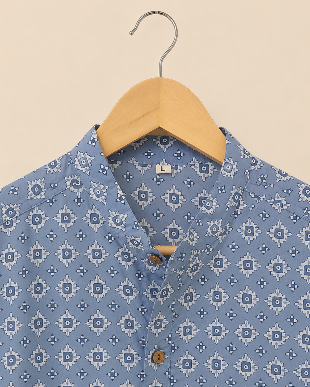 Purple Printed Full Sleeves Cotton Shirt