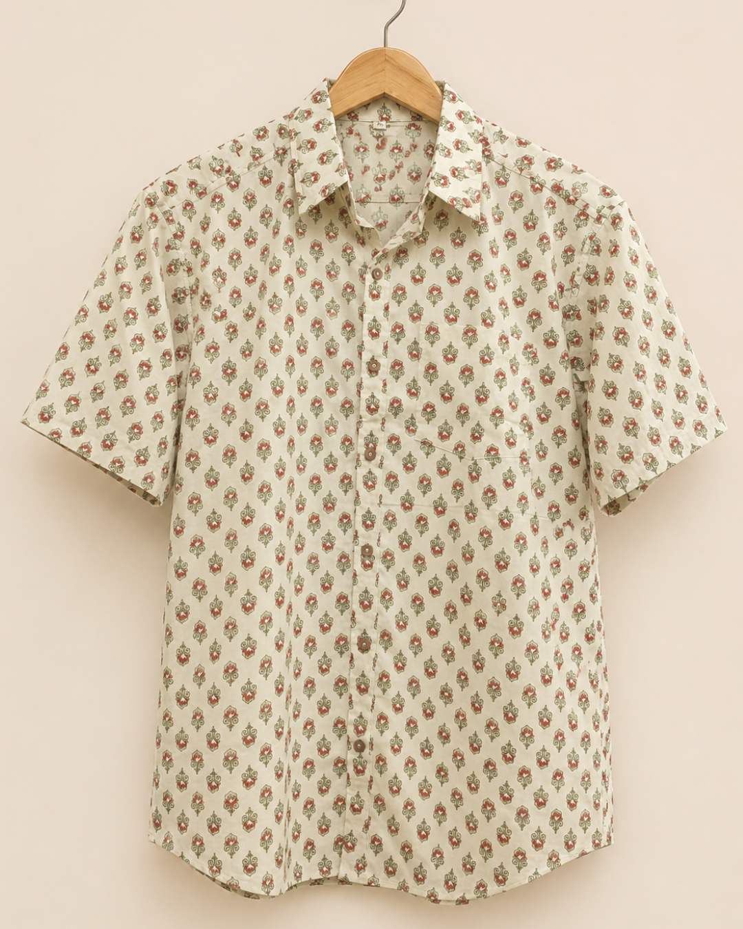 Floral Printed Cotton Men's Shirt