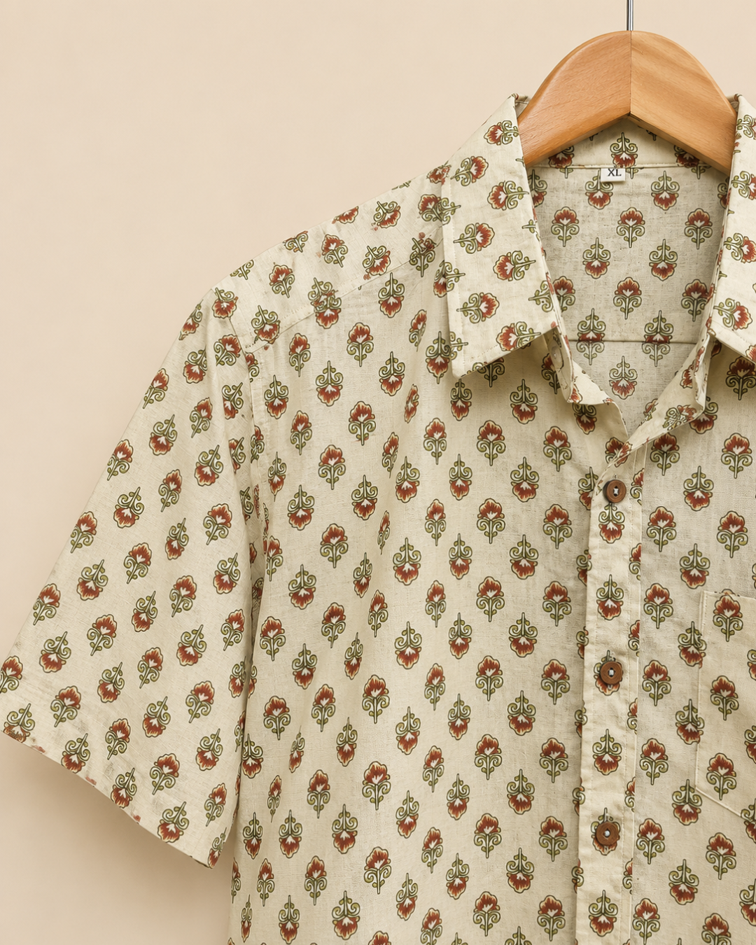 Floral Printed Cotton Men's Shirt