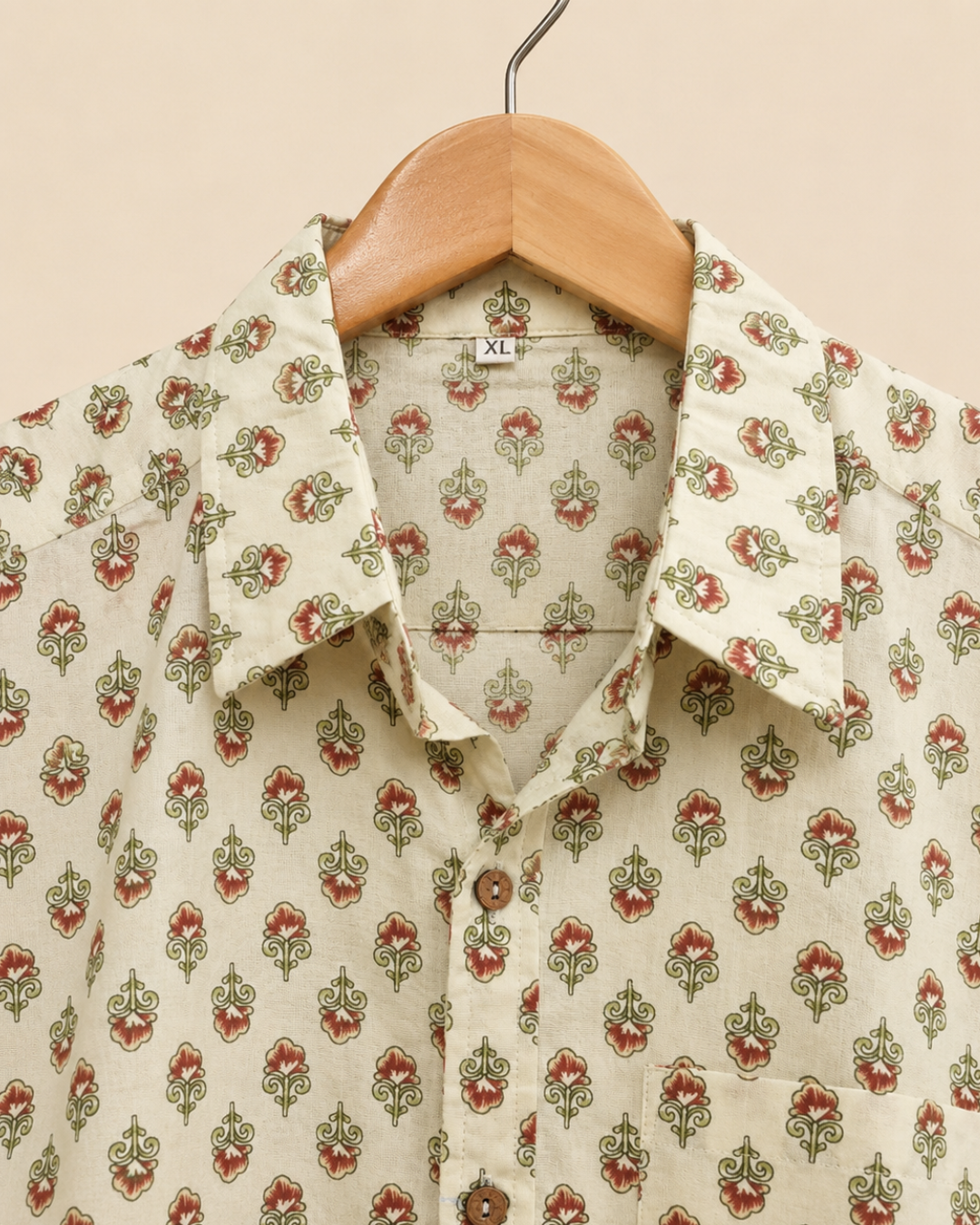 Floral Printed Cotton Men's Shirt