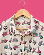Colorful Scooter Printed Cotton Shirt