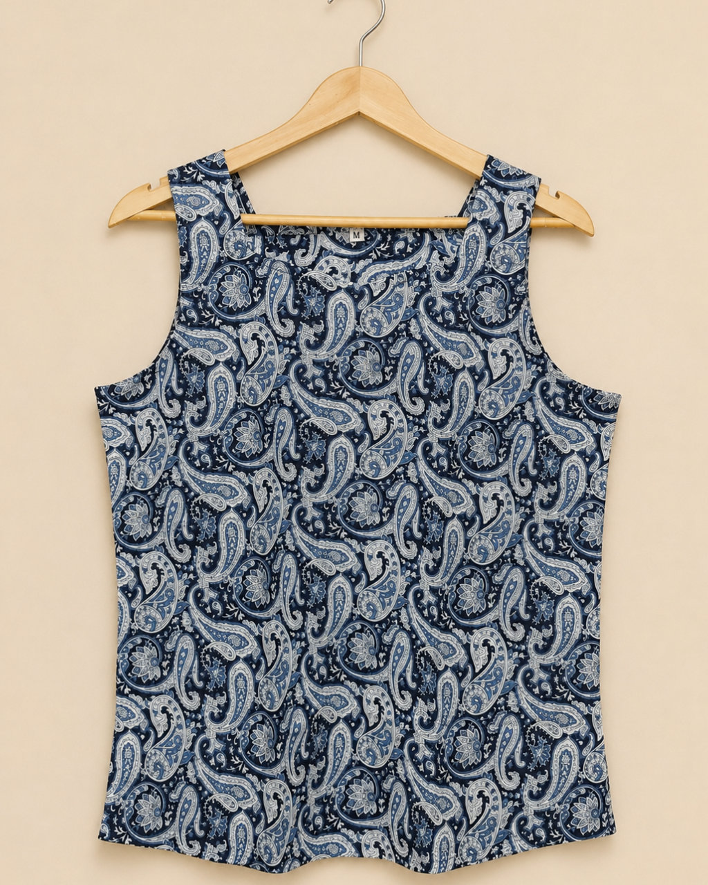 Traditional Printed Cut Sleeve Top