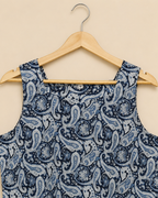 Traditional Printed Cut Sleeve Top
