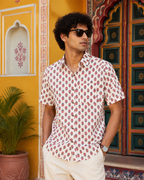 Colorful Booti Print Men's Cotton Shirt