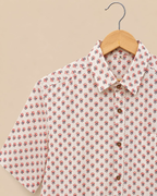 Pink Booti Print Men's Cotton Shirt