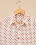 Pink Booti Print Men's Cotton Shirt
