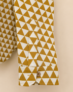 Yellow Geometric Print Full Sleeves Cotton Shirt