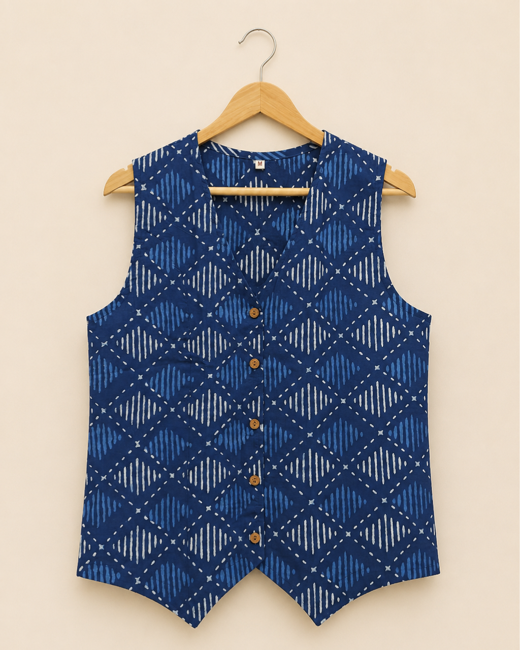 Indigo Printed Women's Waistcoat