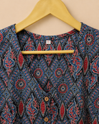 Ajrak Print Women's Cotton Waistcoast