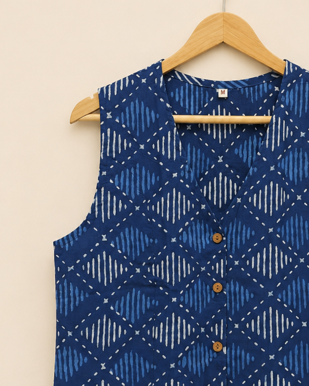 Indigo Printed Women's Waistcoat
